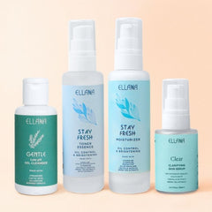 Everyday Fresh Skin Set: Gentle Low pH Gel Cleanser, Stay Fresh Toner Essense, Clear Clarifying Skin Serum, & Stay Fresh Moisturizer