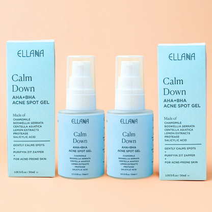 Calm Down AHA+BHA Acne Spot Gel & Exfoliating Skin Serum