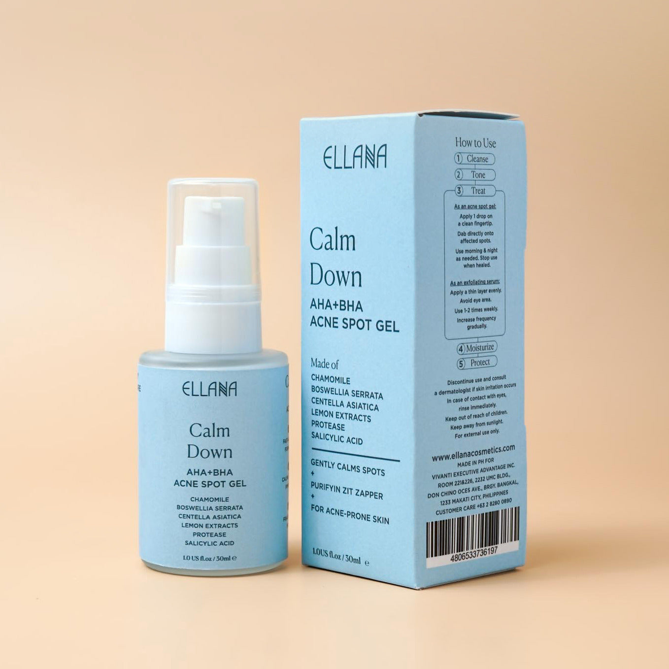 Calm Down AHA+BHA Acne Spot Gel & Exfoliating Skin Serum