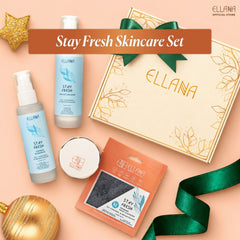 Stay Fresh Skincare Set of 3 with Gift Box: Powder Cleanser, Jar, Toner, Moisturizer