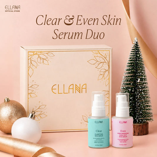 Serum Duo: Clear Clarifying Skin Serum + Even Skin Pore Minimizing Dark Spot Skin Serum