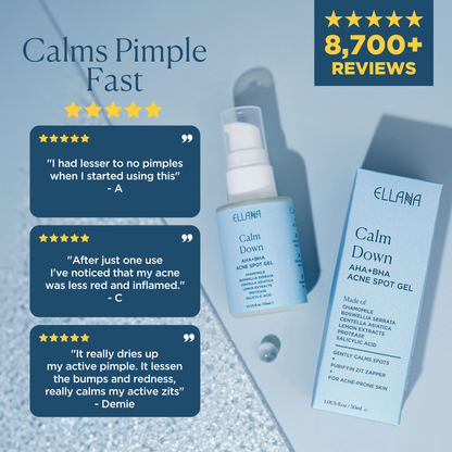 Calm Down AHA+BHA Acne Spot Gel & Exfoliating Skin Serum