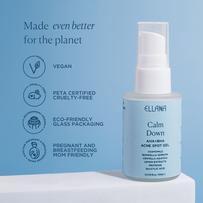 Calm Down AHA+BHA Acne Spot Gel & Exfoliating Skin Serum