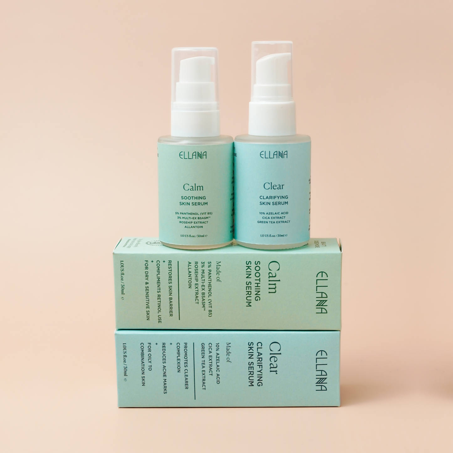 Serum Duo: Clear Clarifying Skin Serum x Calm Soothing Skin Serum