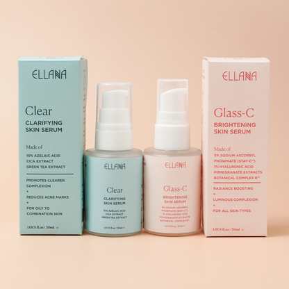 Serum Duo: Clear Clarifying Skin Serum x Glass C Skin+ Brightening Serum