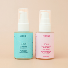 Serum Duo: Clear Clarifying Skin Serum x Even Skin Pore Minimizing Dark Spot Skin Serum