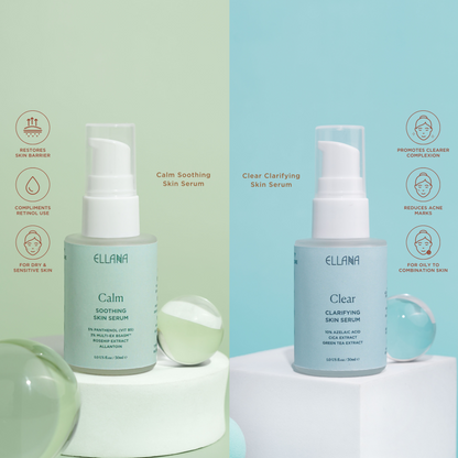 Serum Duo: Clear Clarifying Skin Serum x Calm Soothing Skin Serum