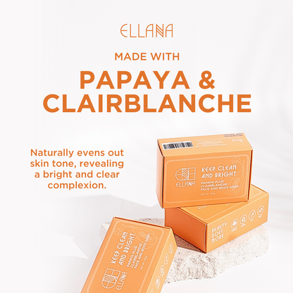 Keep Clean and Bright Face and Body Papaya + Clairblanche Soap