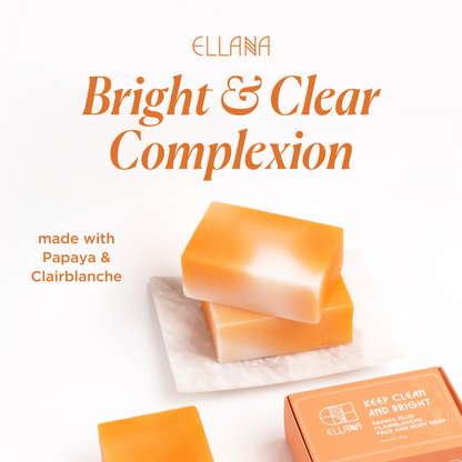 Keep Clean and Bright Face and Body Papaya + Clairblanche Soap