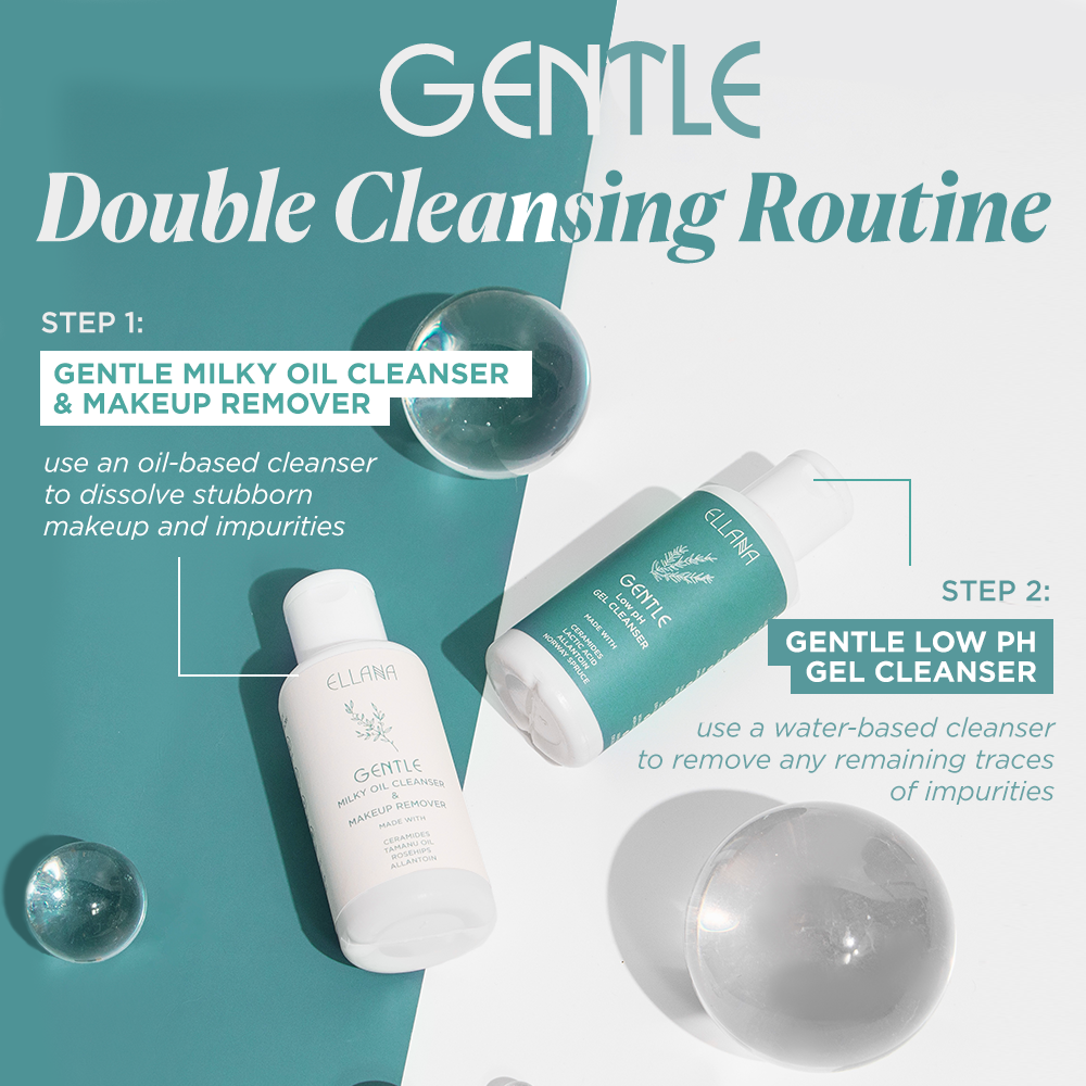 Double Cleanse Set Mini: Gel Face Cleanser, Oil Cleanser