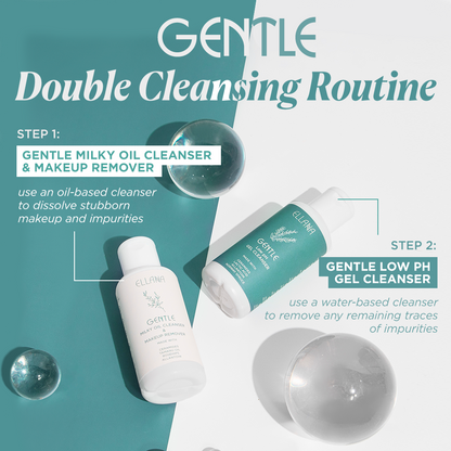 Double Cleanse Set Mini: Gel Face Cleanser, Oil Cleanser