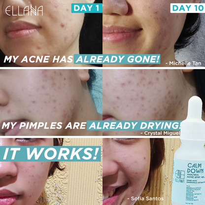 Calm Down AHA+BHA Acne Spot Gel & Exfoliating Skin Serum