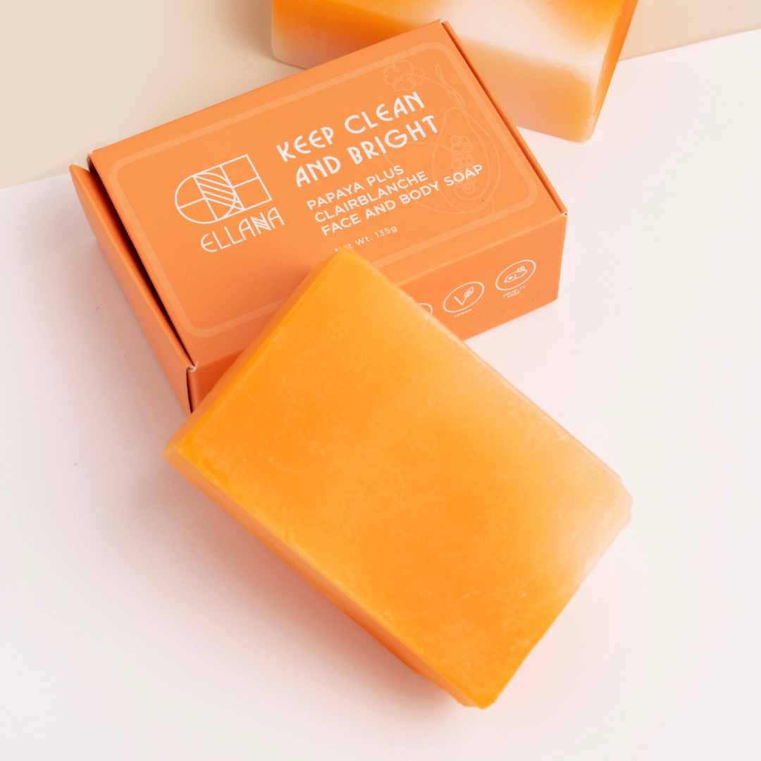 Keep Clean and Bright Face and Body Papaya + Clairblanche Soap